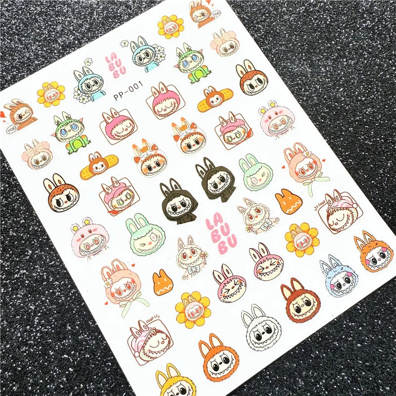 Nail sticker Labubu
