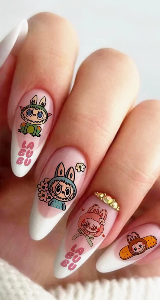 Nail sticker Labubu